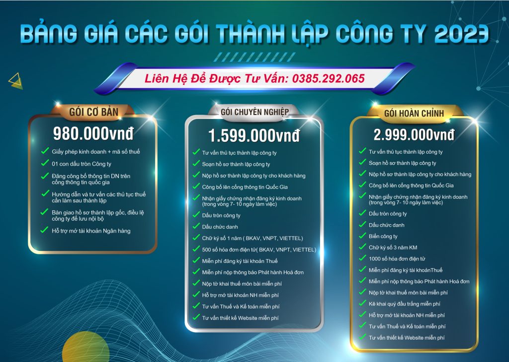 bang-gia-chi-phi-dich-vu-thanh-lap-cong-ty-tron-goi-tphcm-2023